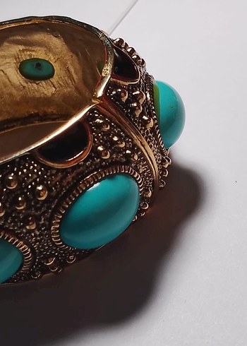 Boncuklu Turkuaz Bohem  bileklik - Görsel 3
