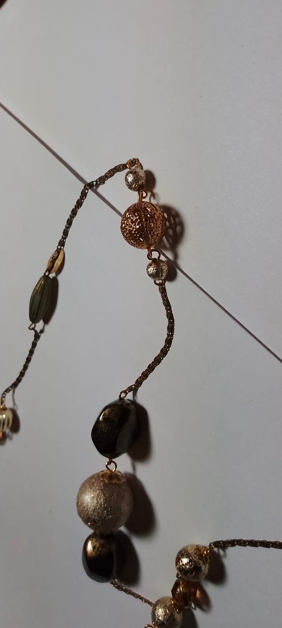 Uzun Kahverengi Boncuklu Bohem Kadın Kolye - Görsel 4