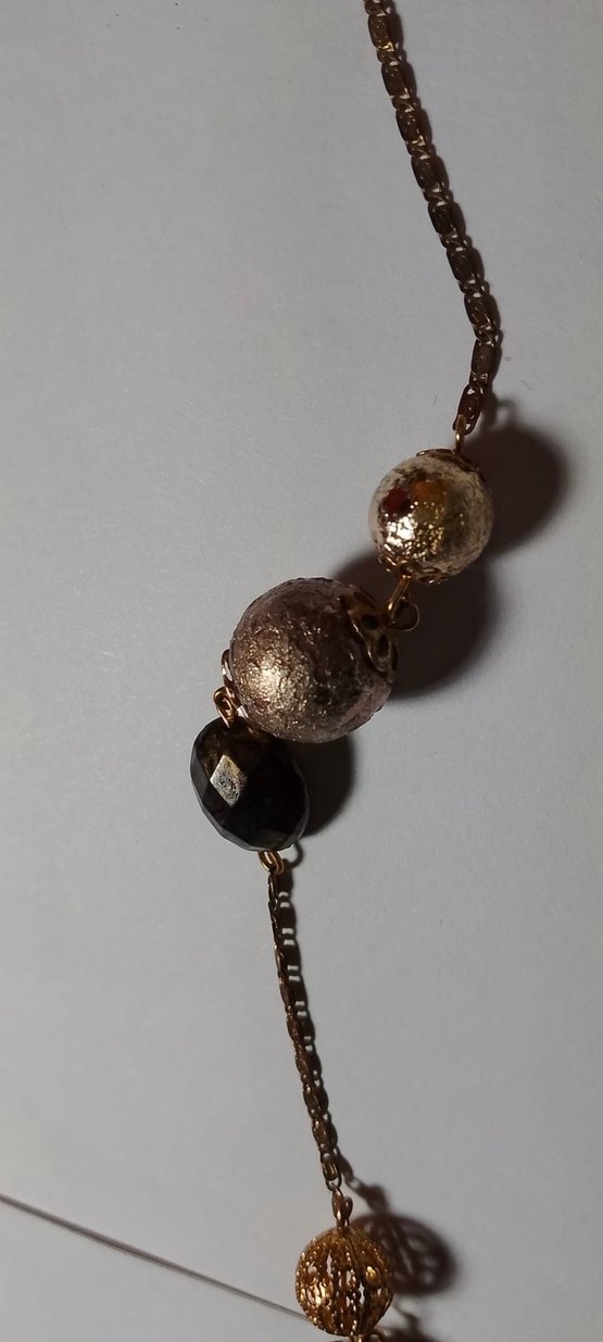 Uzun Kahverengi Boncuklu Bohem Kadın Kolye - Görsel 2