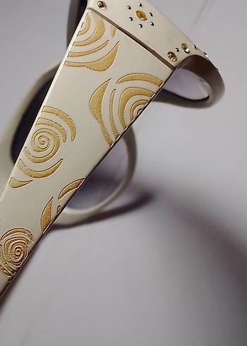 Şeffaf Gri Camlı Beyaz Kadın Güneş Gözlüğü - Görsel 3