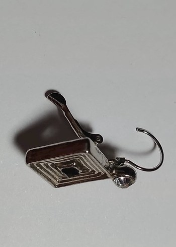 Mini Kareli Boncuklu Kadın Küpeler - Görsel 3