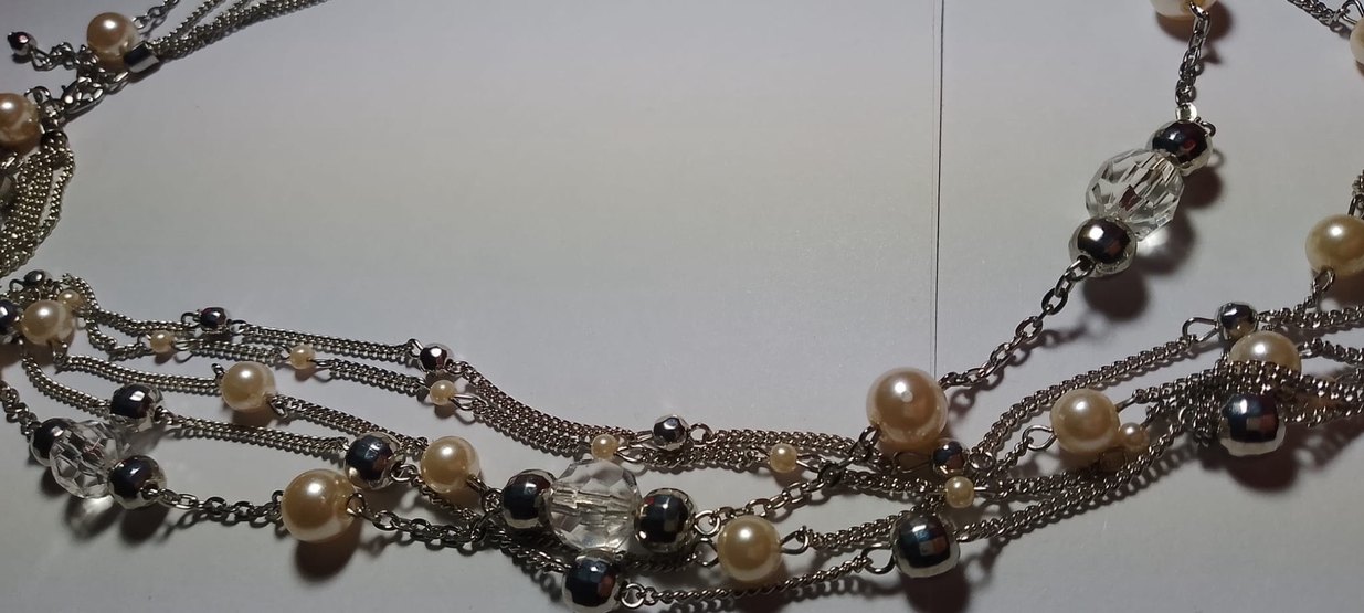 Bej Vintage Uzun Zincirli Kadın Kolye - Görsel 3