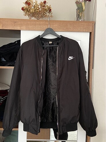 Siyah oversize bomber ceket
