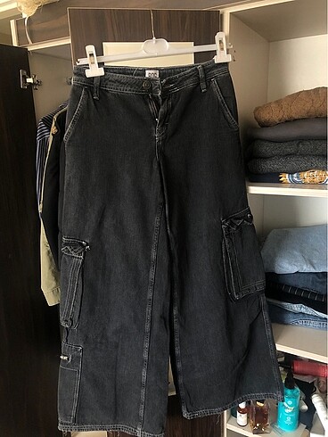 Düşük bel kargo pantolon