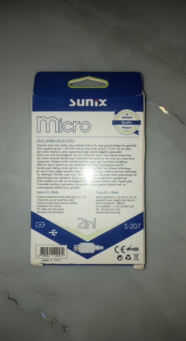 Sunix Beyaz 2'si 1 Arada Micro Şarj Aleti - Görsel 2