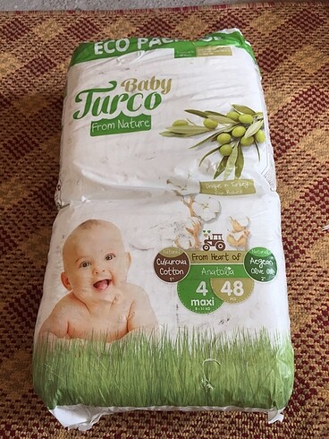 Baby turco bebek bezi 4 numara 48 adet