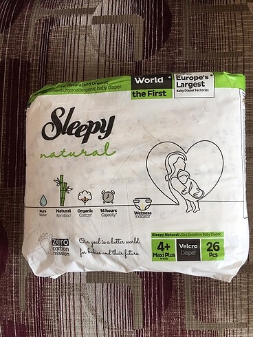 Sleppy natural bebek bezi 4 numara