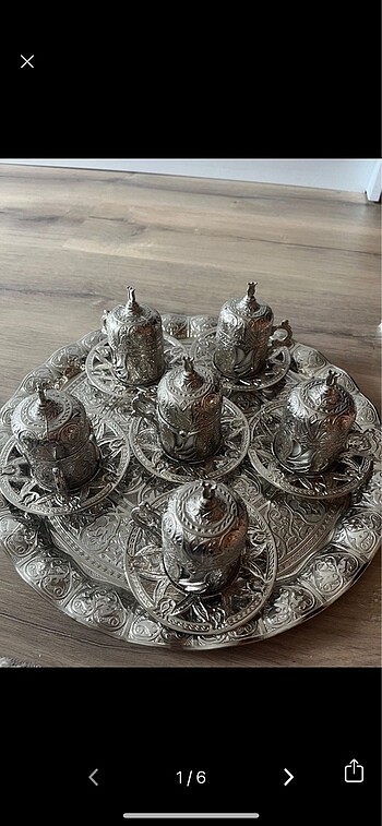 Osmanlı fincan takımı gümüş