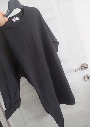 Siyah Baskılı Pamuklu Hamile Tişörtü - Görsel 2