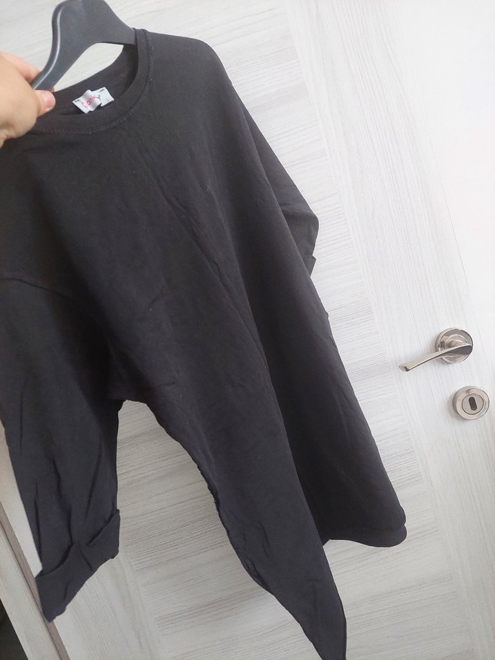 Siyah Baskılı Pamuklu Hamile Tişörtü - Görsel 2