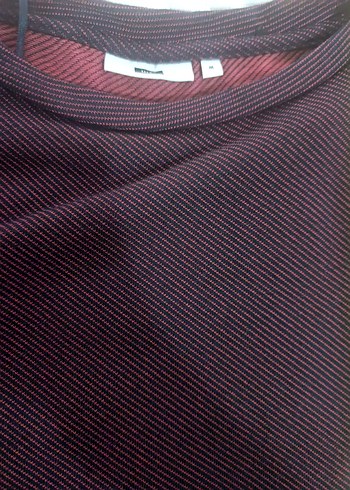 Bordo Kısa Kollu Kadın Elbise - Görsel 3