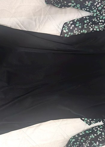 Yeşil Bağcıklı Uzun Kollu Midi Elbise - Görsel 7