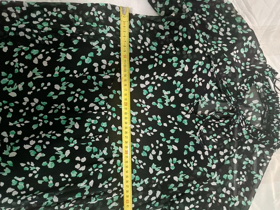 Yeşil Bağcıklı Uzun Kollu Midi Elbise - Görsel 3