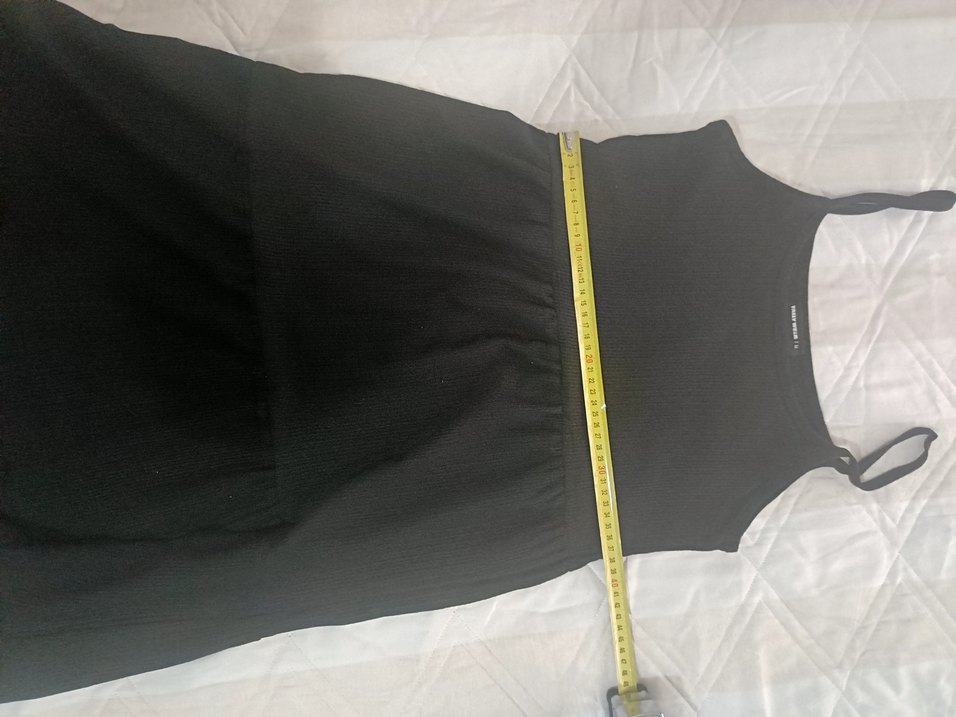 Siyah Askılı Midi Elbise - Görsel 4