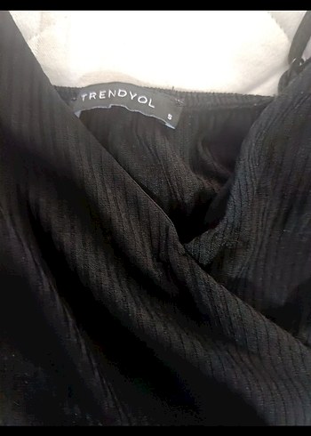 Siyah Piliseli V Yaka Uzun Elbise - Görsel 8