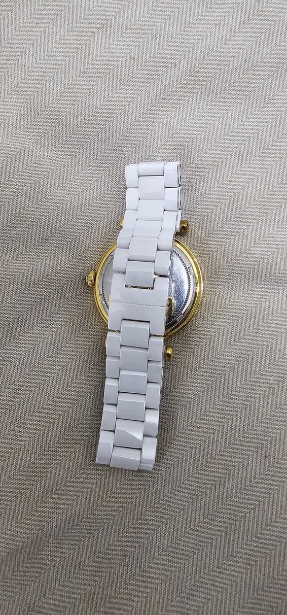 Beyaz Parlak Kadın Kol Saati - Görsel 2