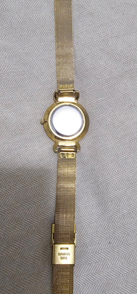 Altın Renk Zincir Detaylı Kadın Kol Saati - Görsel 2