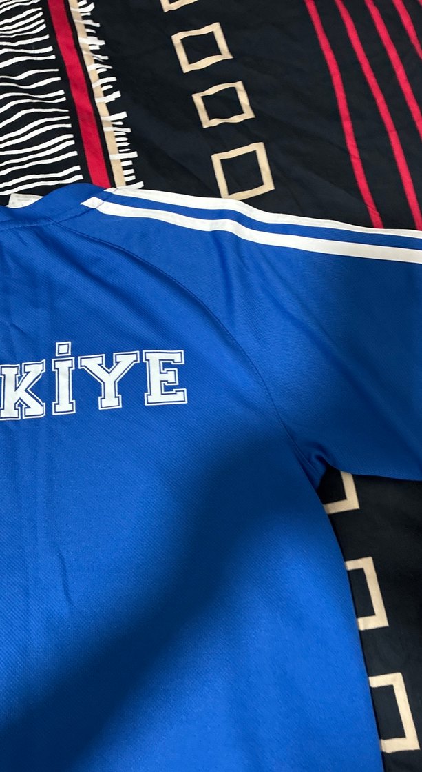 Erkek Mavi Kısa Kollu Spor Tişört - Görsel 4