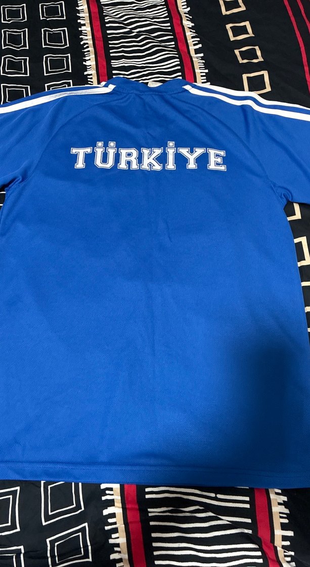 Erkek Mavi Kısa Kollu Spor Tişört - Görsel 3