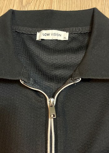 Erkek Siyah Fermuarlı Polo Tişört - Görsel 3