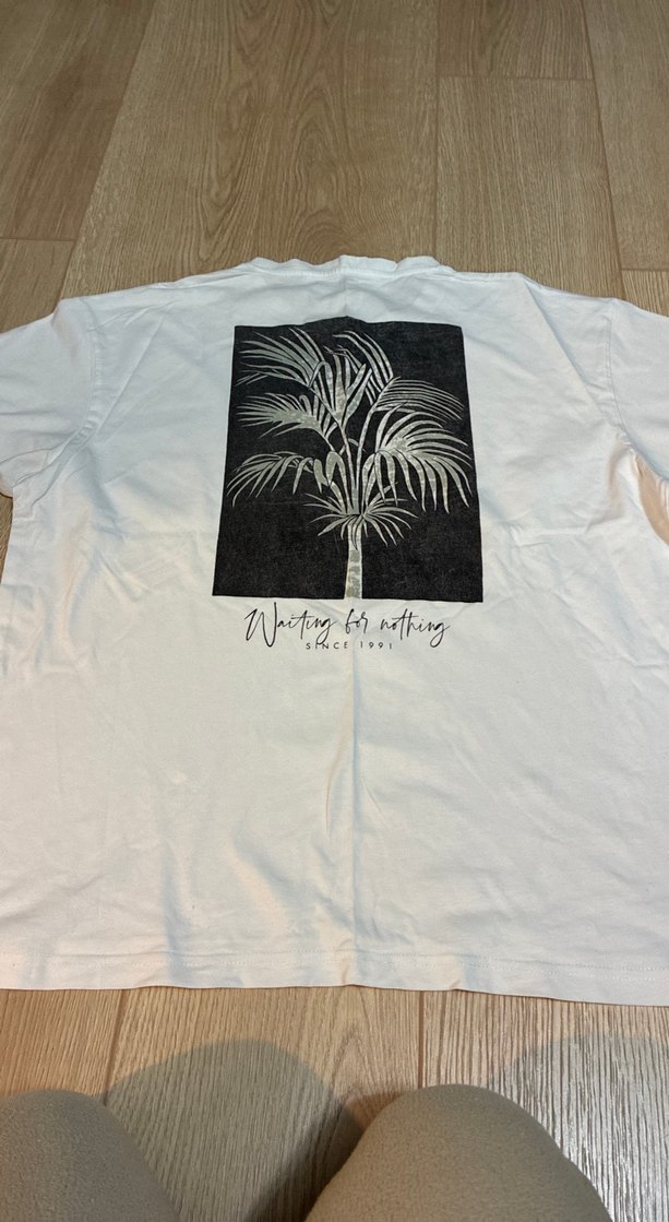 Beyaz Pamuklu Erkek Tişört - Görsel 4