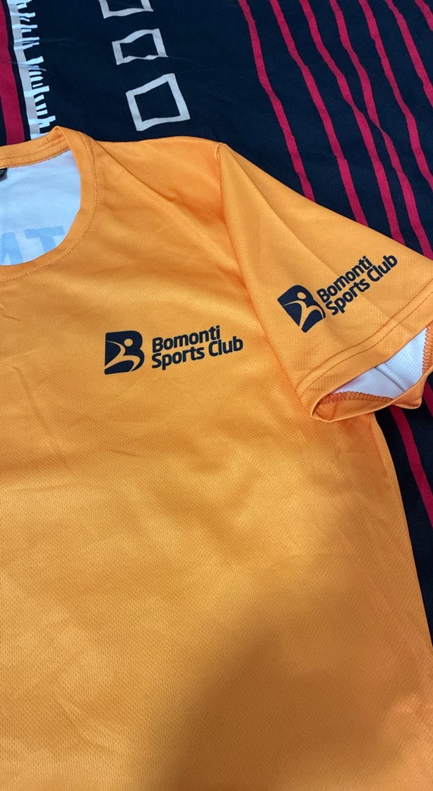 Erkek Turuncu Baskılı Kısa Kollu Spor Tişört - Görsel 2