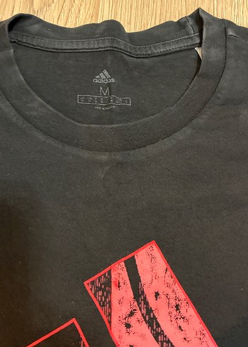 Siyah Adidas Baskılı Erkek Tişört - Görsel 3