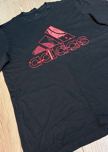 Siyah Adidas Baskılı Erkek Tişört - Görsel 2