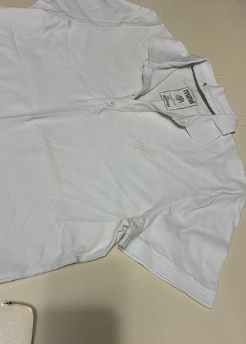 Erkek Beyaz Kısa Kollu Klasik Polo Tişört - Görsel 3