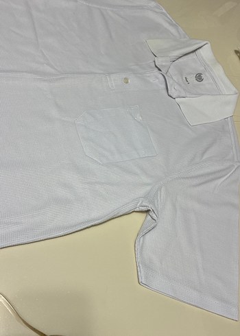 Düğmeli Beyaz Kısa Kollu Erkek Polo Tişört - Görsel 4