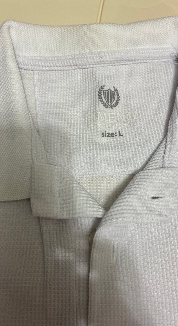 Düğmeli Beyaz Kısa Kollu Erkek Polo Tişört - Görsel 3