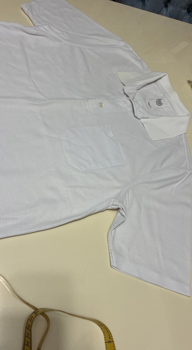 Düğmeli Beyaz Kısa Kollu Erkek Polo Tişört - Görsel 4