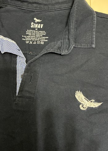 Siyah Erkek Denim Polo Tişört - Görsel 2