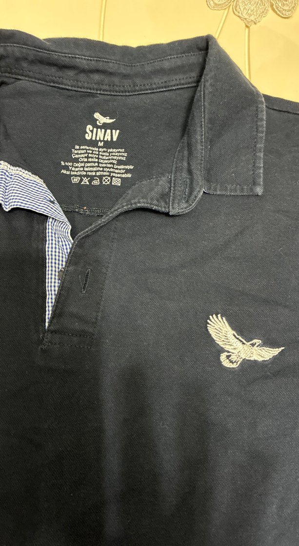 Siyah Erkek Denim Polo Tişört - Görsel 2