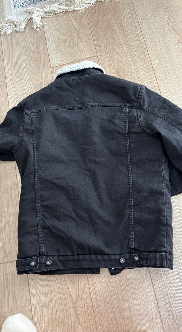 Düğmeli Siyah Erkek Kot Ceket - Görsel 4