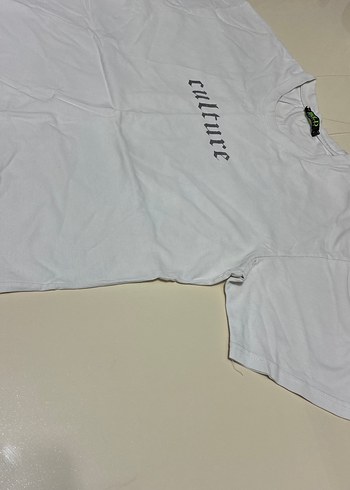 Beyaz Pamuklu Erkek Tişört Gri Baskılı - Görsel 4