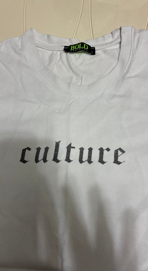 Beyaz Pamuklu Erkek Tişört Gri Baskılı - Görsel 2