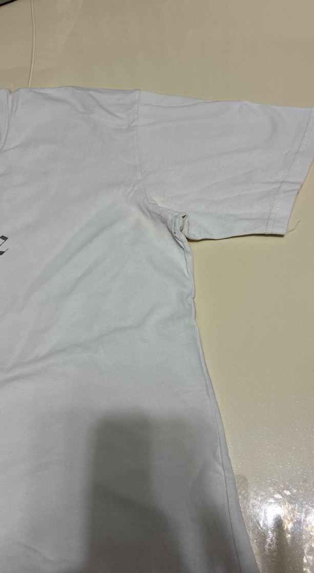 Beyaz Pamuklu Erkek Tişört Gri Baskılı - Görsel 3