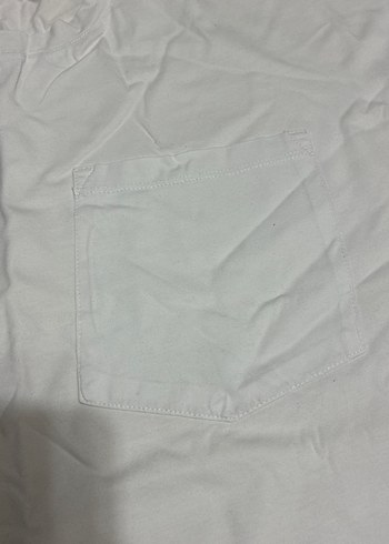 Erkek Beyaz penye  Kısa Kollu Tişört - Görsel 3