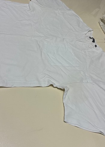 Erkek Beyaz penye  Kısa Kollu Tişört - Görsel 4