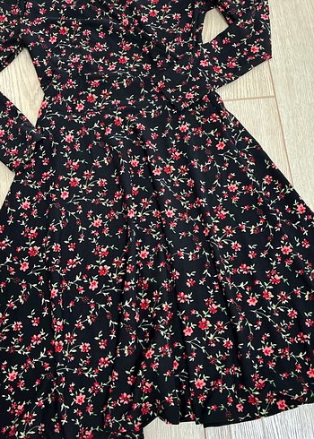 Çiçek Desenli Uzun Kollu Bohem Elbise - Görsel 5