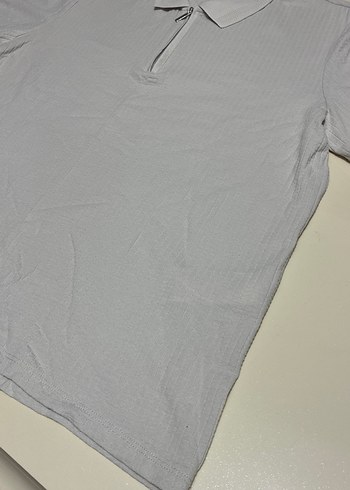 Erkek hafif gri Polo Yaka Tişört - Görsel 4