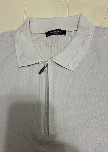 Erkek hafif gri Polo Yaka Tişört - Görsel 2