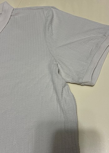 Erkek hafif gri Polo Yaka Tişört - Görsel 3