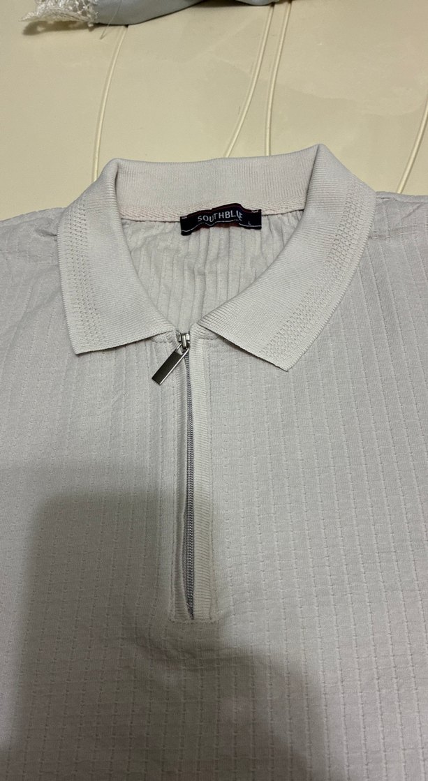 Erkek hafif gri Polo Yaka Tişört - Görsel 2