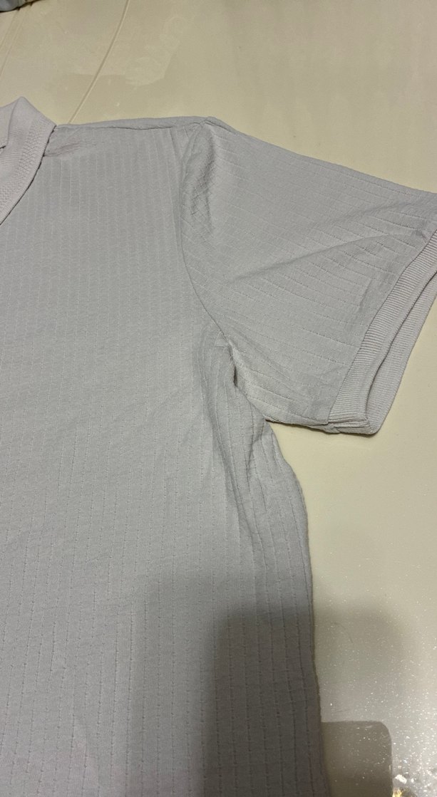 Erkek hafif gri Polo Yaka Tişört - Görsel 3