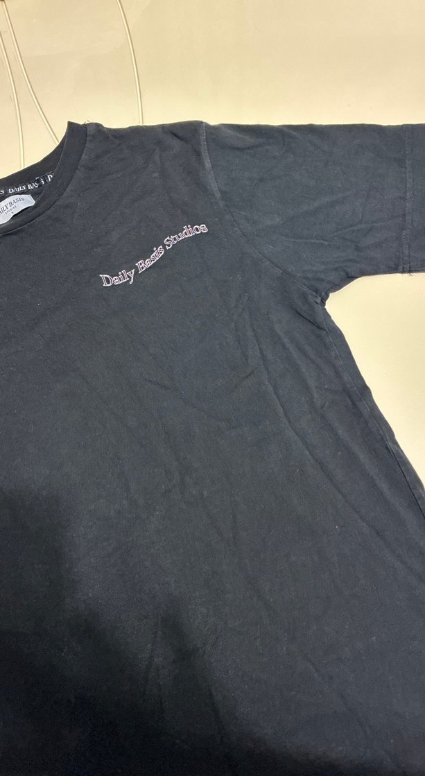 Erkek Siyah Pamuklu Basic Tişört - Görsel 2