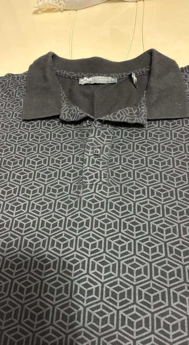 Erkek Siyah Polo Tişört Düğmeli Yaka - Görsel 4