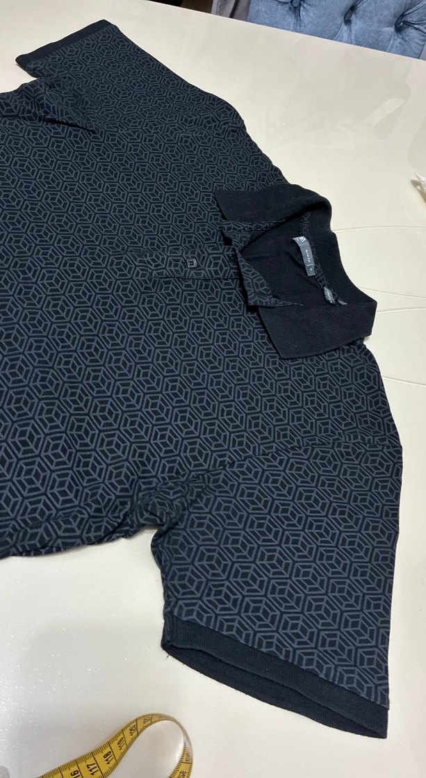 Erkek Siyah Polo Tişört Düğmeli Yaka - Görsel 2