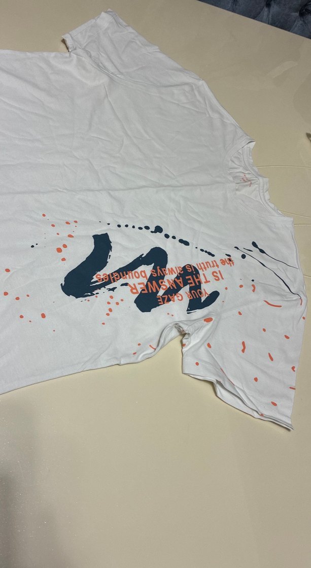 beyaz penye erkek tişört - Görsel 2